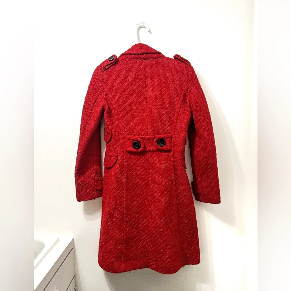 Mango | Red Wool Jacket - Picture 2 of 5
